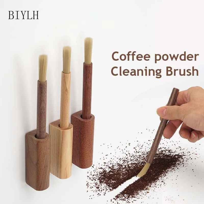 Щетка для очистки кофейного порошка BIYLH щетка зерен из массива дерева детали