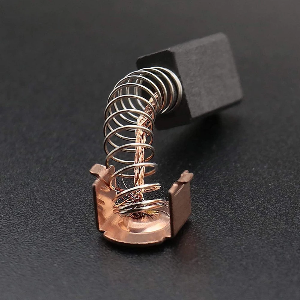 

4Pairs Angle Grinder Carbon Brushes 12*8*5mm Electric Hammer Drill Graphite Brush Replacement Compatible With G720 Power Tools