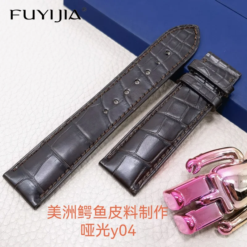 

FUYIJIA New Mississippi Alligator Strap Luxury Custom Top Brand Watch Band 18MM 19MM 20MM 21MM 22MM Genuine Leather Watchbands
