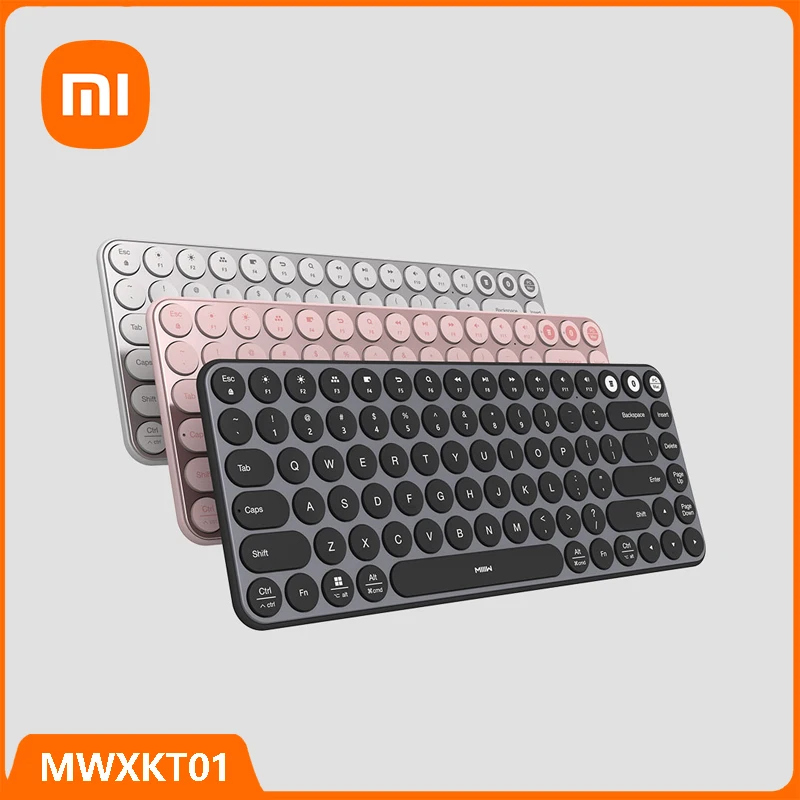 

Xiaomi Bluetooth Двухрежимная клавиатура 85 клавиш механическая клавиатура Беспроводная USB 2,4 ГГц и Bluetooth соединение 8 ° угол колпачки клавиш