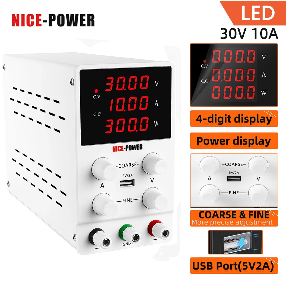 

Новейший USB 60V 5A ЖК-дисплей лаборатории переключения регулируется DC Питание Регулируемая мощность Дисплей 4 цифры по ценам от производителя Дисплей 0.001A тонкой настройки