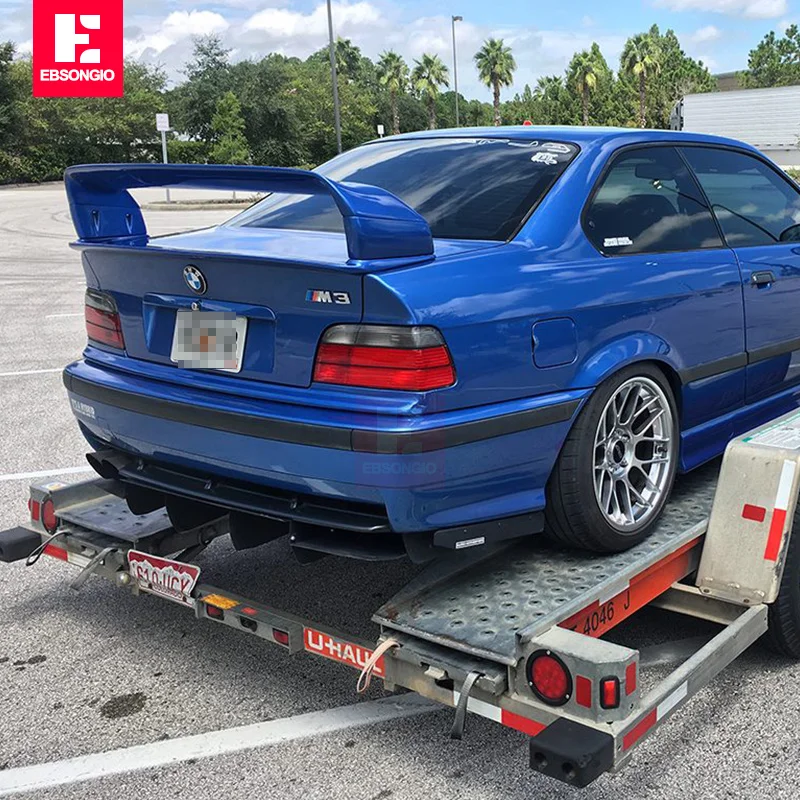 

Спойлер для BMW E36 M3 1990-2000, спойлер серии BMW M3 светильник Кой из АБС-пластика, неокрашенный спойлер для BMW E36 M3, спойлер
