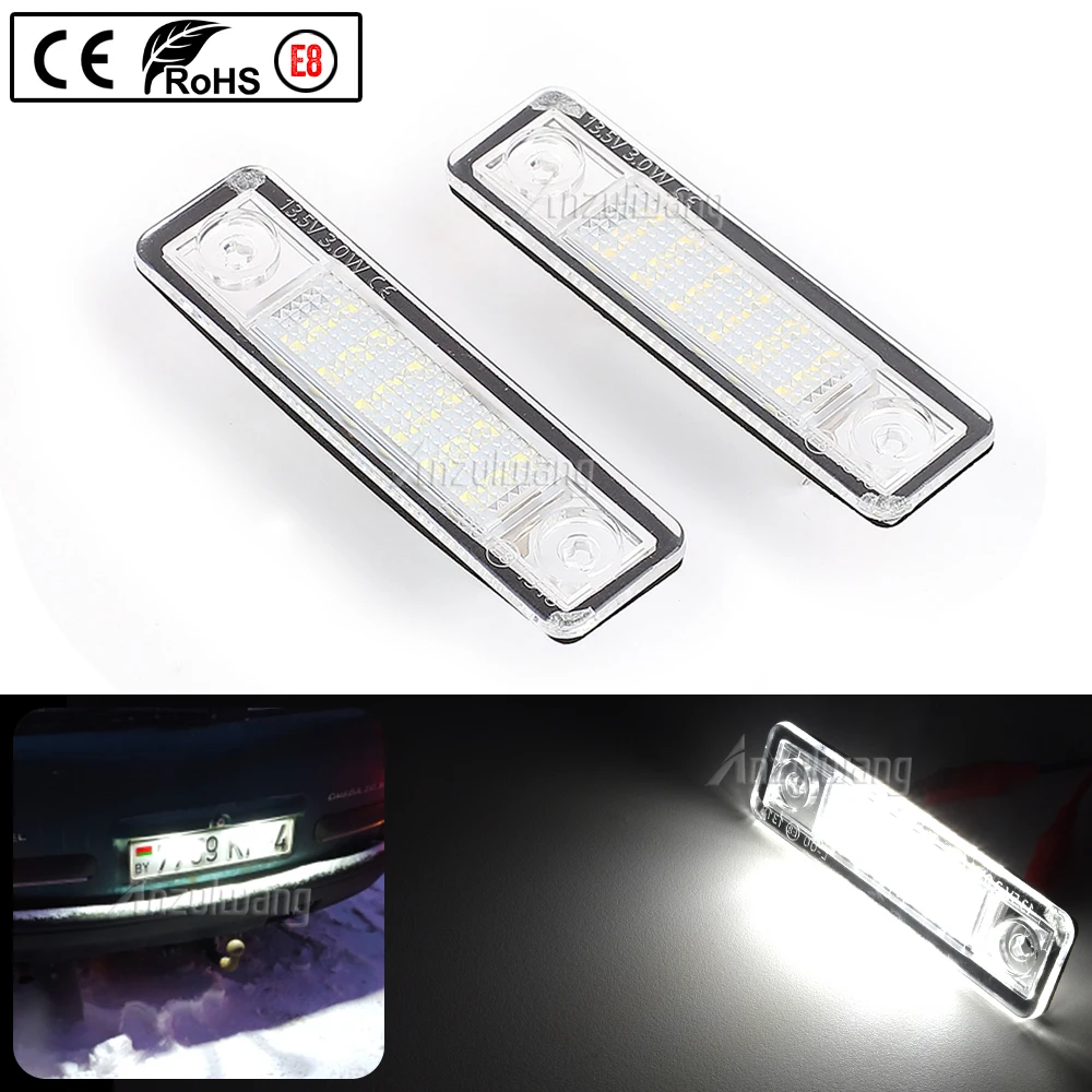 

2x LED License Plate Lights 12V White Number Tag Lamp For Vauxhall For Opel Corsa B Astra F G Omega Zafira A Signum Vectra B
