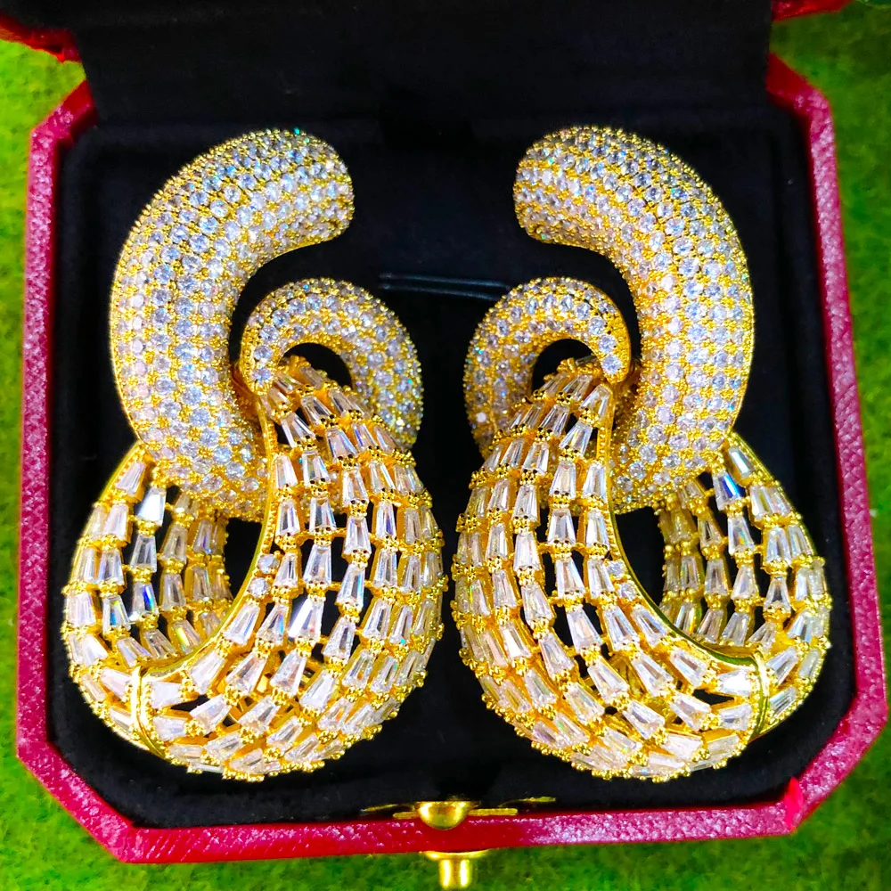 Missvikki Роскошные модные полые большие серьги-подвески для женщин свадебные нежные