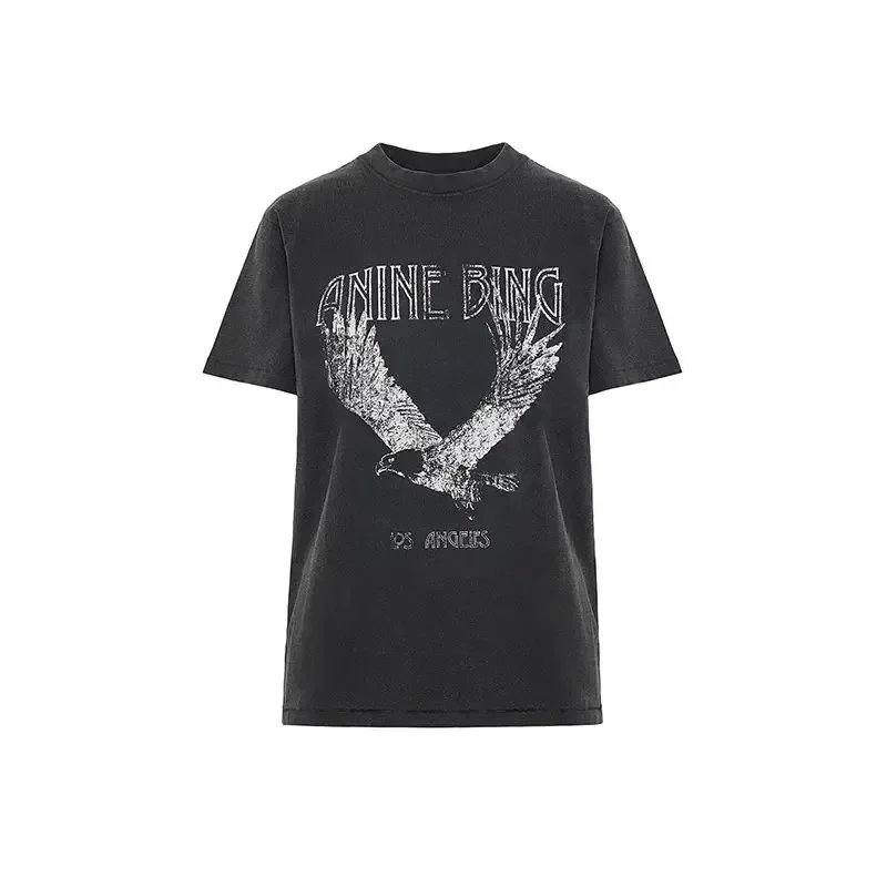 Женская хлопковая футболка с коротким рукавом и круглым вырезом