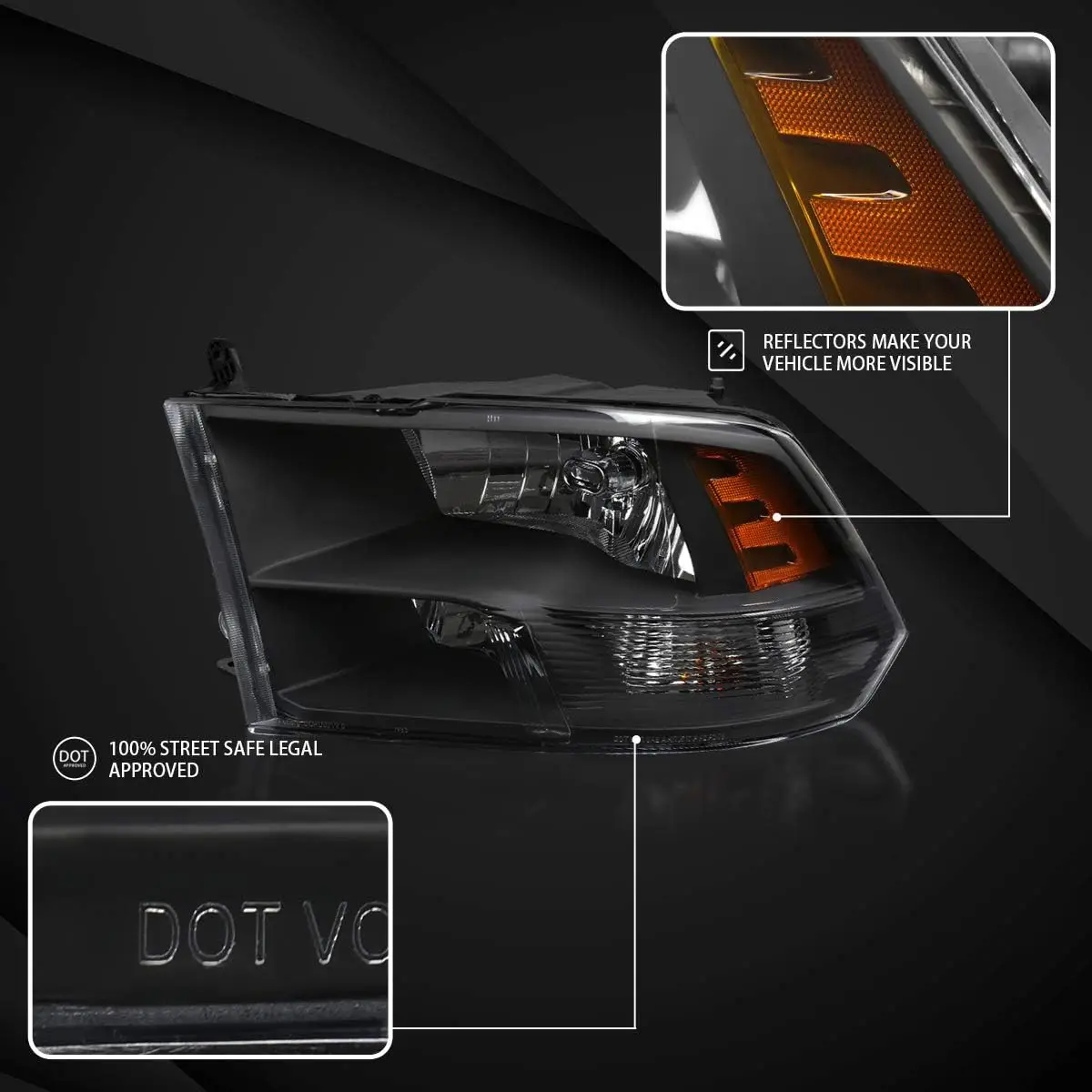 2 шт. Заводские галогенные фары Dodge RAM 2009 2018-1500 2010