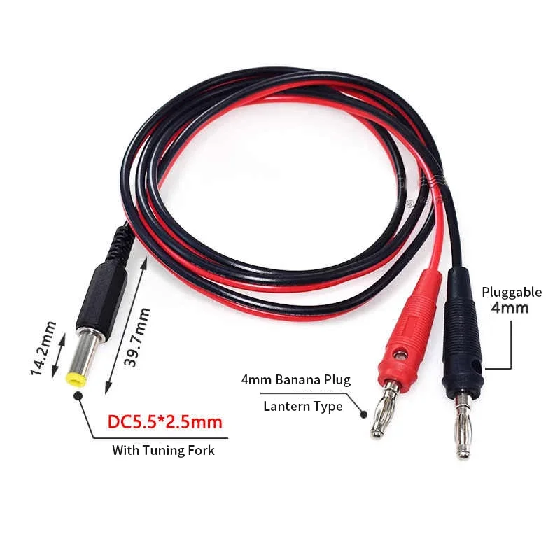 

DC 5,5 x 2,1/2,5 мм штекер на 4 мм штекер типа «банан» Провод адаптера питания постоянного тока Соединительный кабель постоянного тока к пистолетному разъему головки фонаря