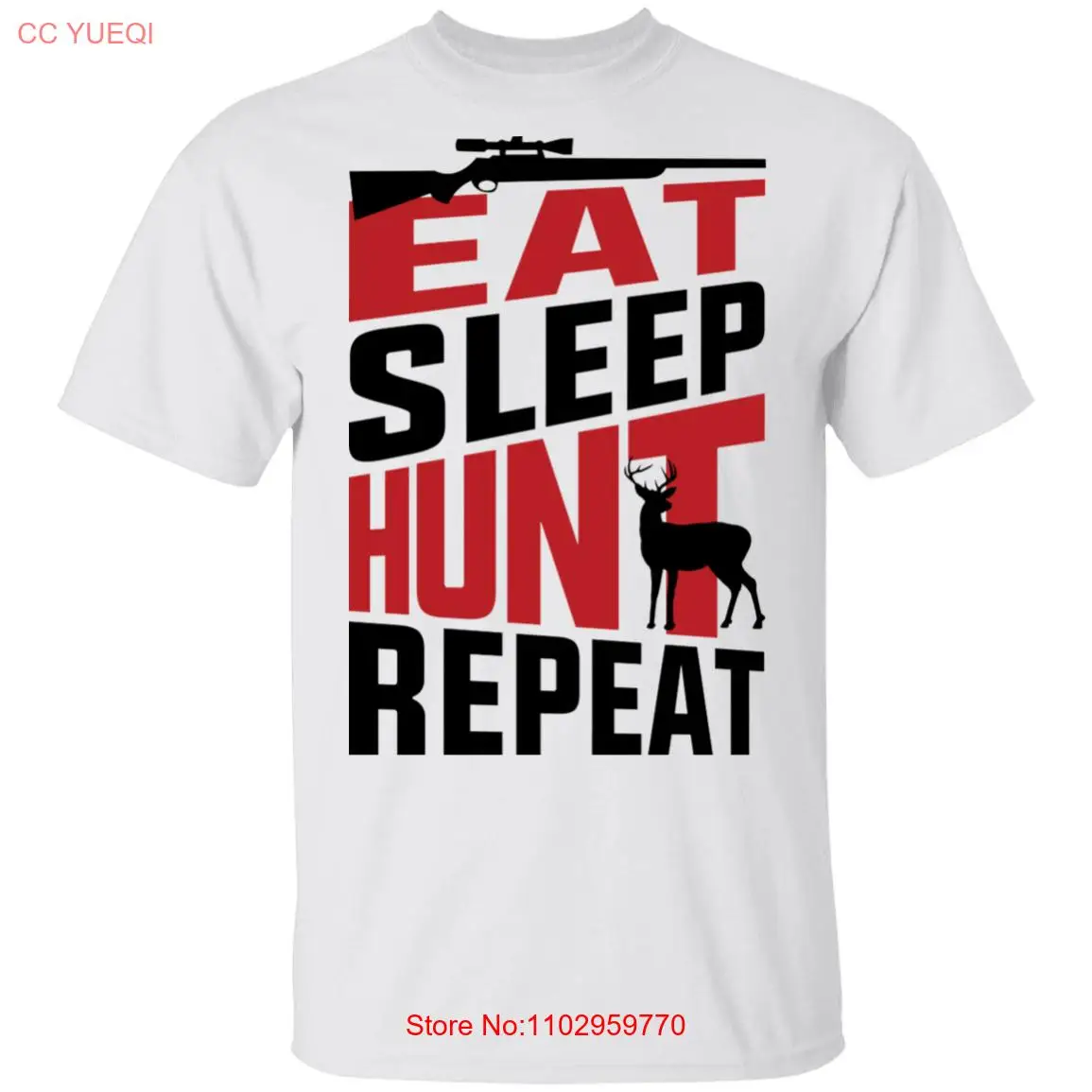 Повторная футболка Eat Sleep Hunt Hunting