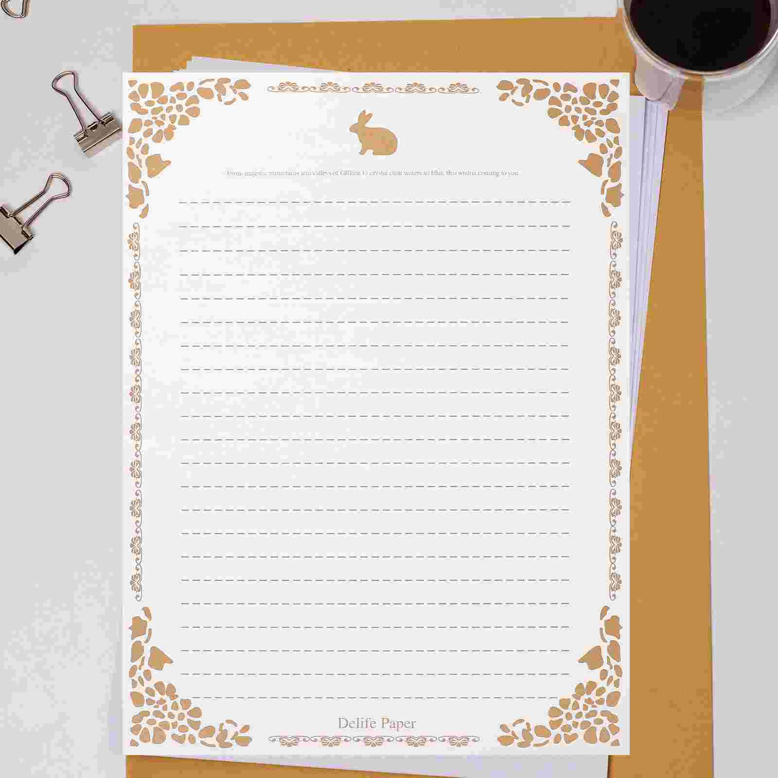 

50 Sheets Writing Paper for Letter Painting Letter Paper Decorative Kraft Paper Letter Writing Paper