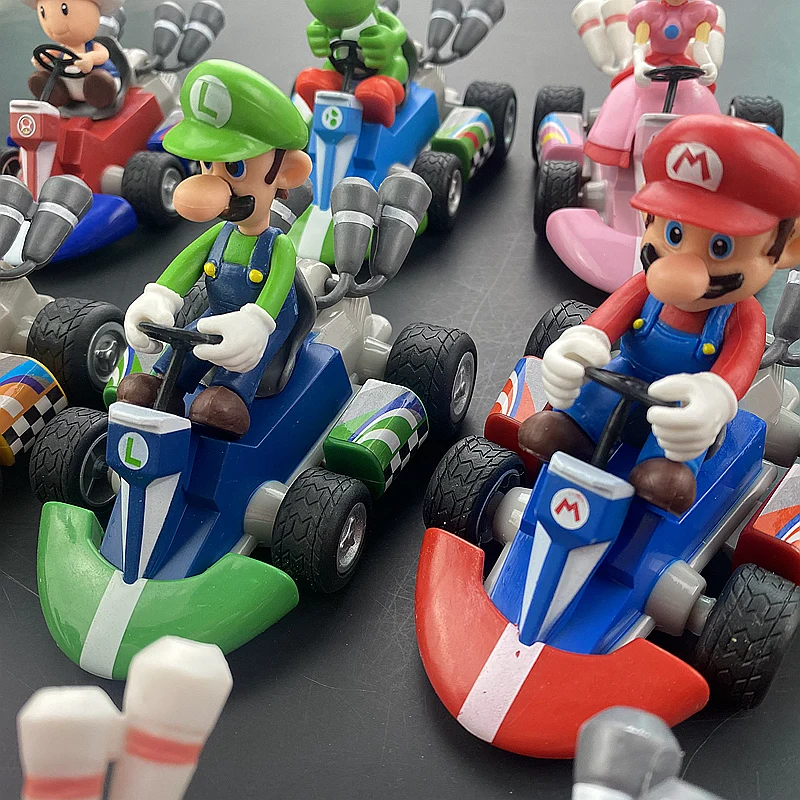 12 стилей серия Super Mario Karting Bros Luigi Yoshi Donkey Kong экшн-фигурки игрушки автомобиль с