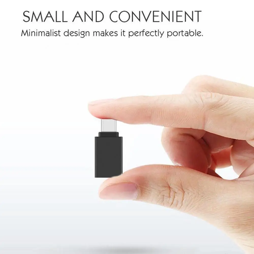

1pc Aluminium Alloy Type-C Turn Usb3. 0 USB Type-C Otg Data Cable USB Drive Card Reader Converter