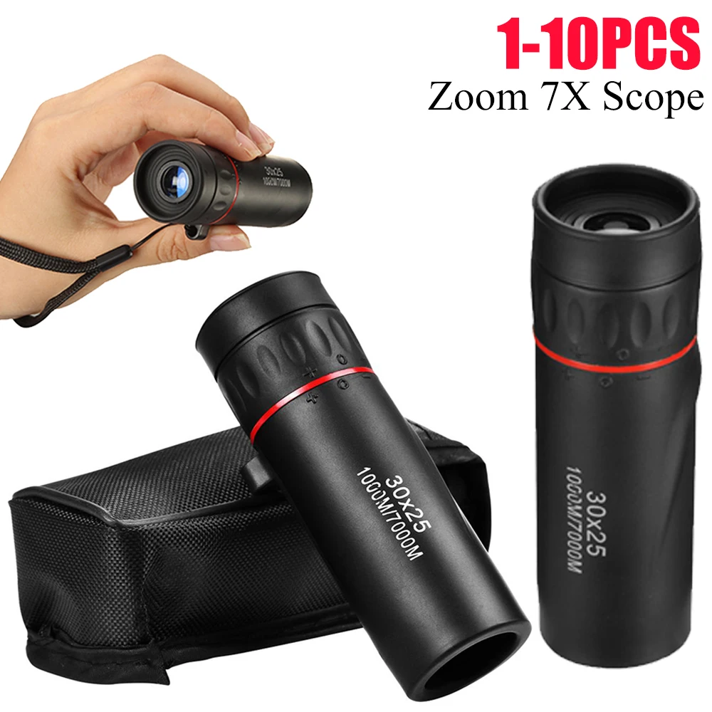 

HD 30x25 Monocular Telescope 7X Scope Monocular Telescope Waterproof Mini Portable Military Zoom for Travel Hunting Hiking