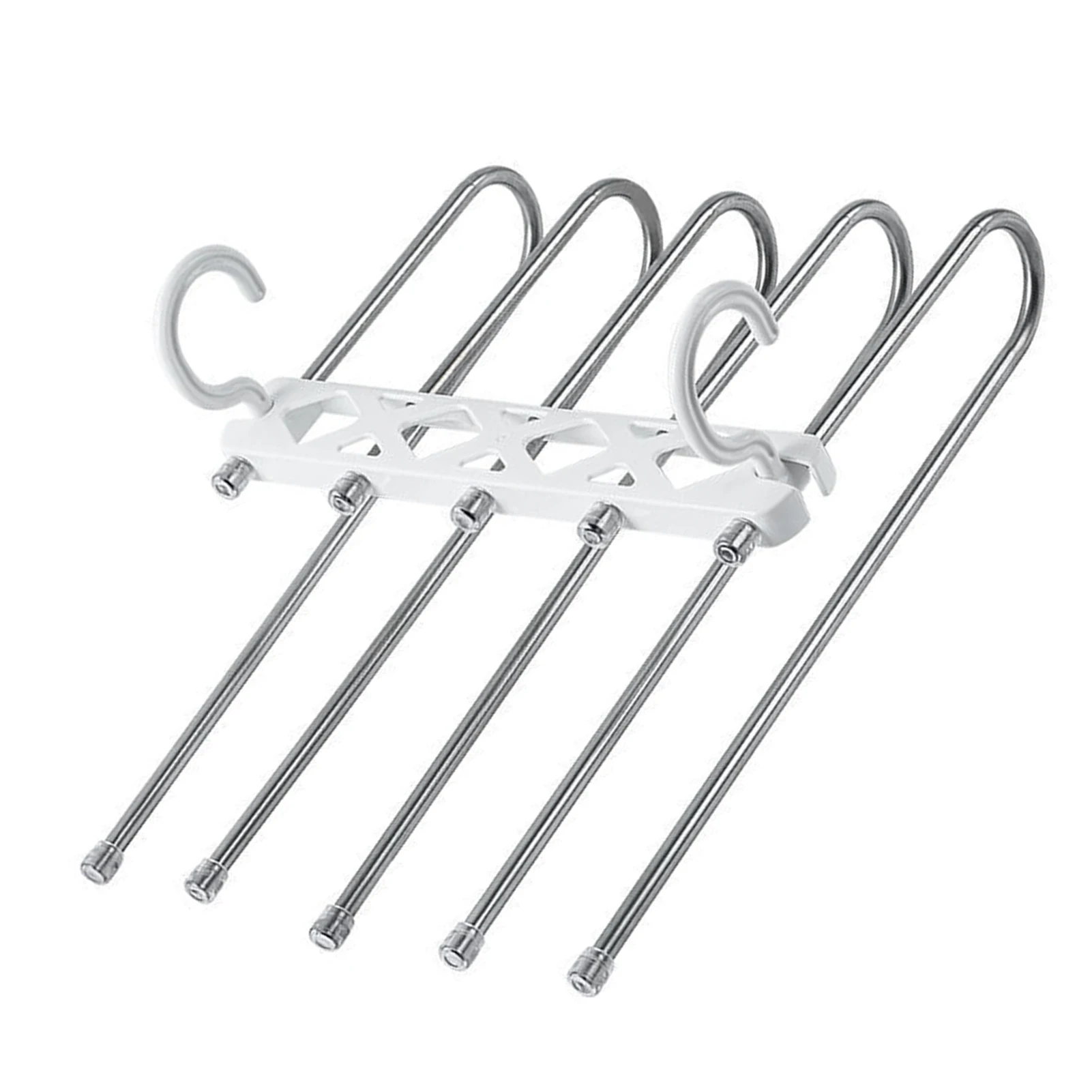 

5-layer Household Pull-out Pants Rack Smooth Surface Not Hurt Pants Hangers for Bedroom Houseroom Laundry Room