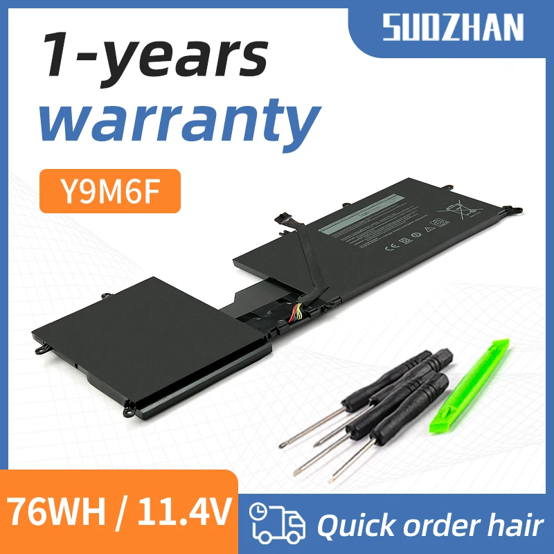 SUOZHAN Y9M6F 08K84Y Аккумулятор для ноутбука DELL Alienware M15 M17 R2 P41E P87F ALW15M C7XD9 R4958W P41E001 P87F001 11 4 В