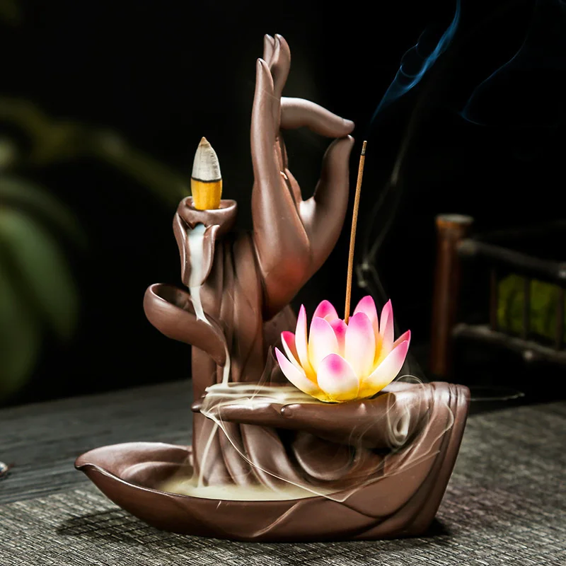 

Zen Buddha ручная лампа для благовоний, искусственная резьба для благовоний, Декор для дома