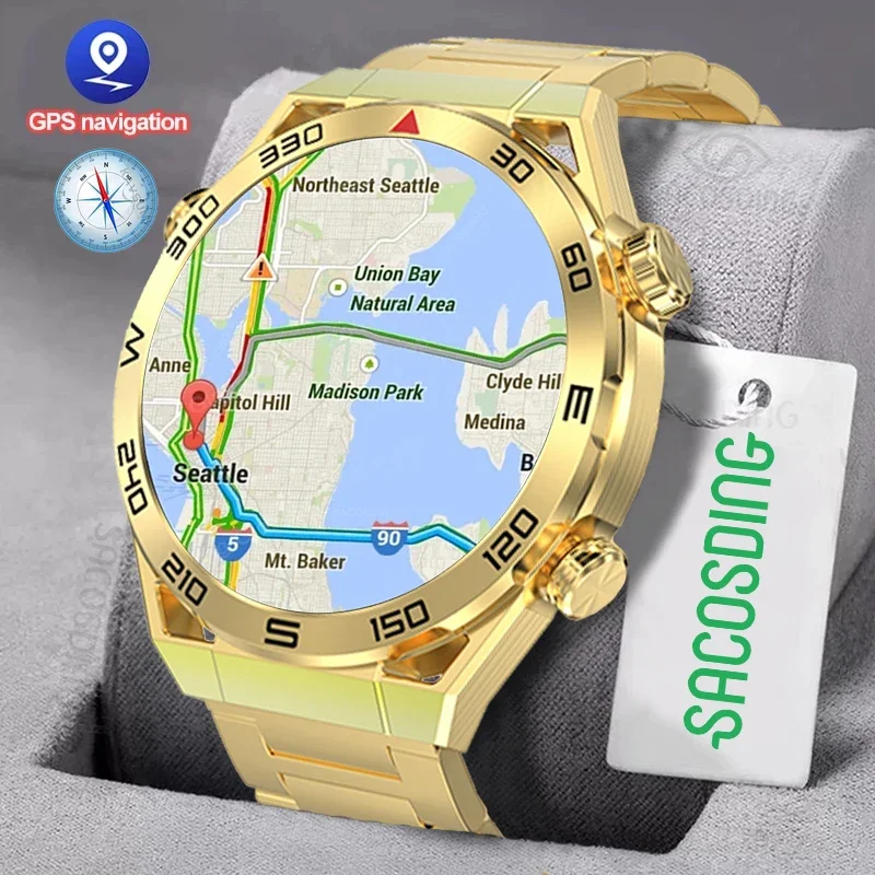 

Новинка 2023, умные часы с функцией измерения ЭКГ и ФПГ, GPS-трекером движения, умные часы для Huawei, умные часы с Bluetooth для вызовов на IOS и Android, мужские часы