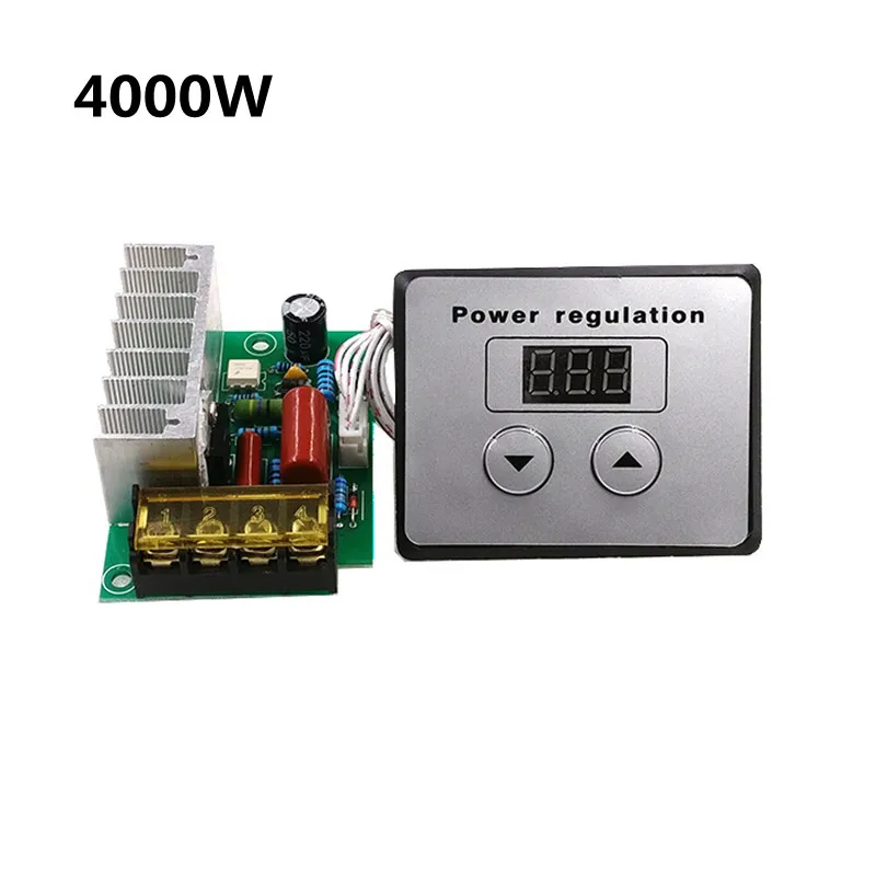 

4000W 220V AC SCR Voltage Regulator Dimmer Electric Motor Speed Temperature Controller + Digital Meters For Water Heater Motors