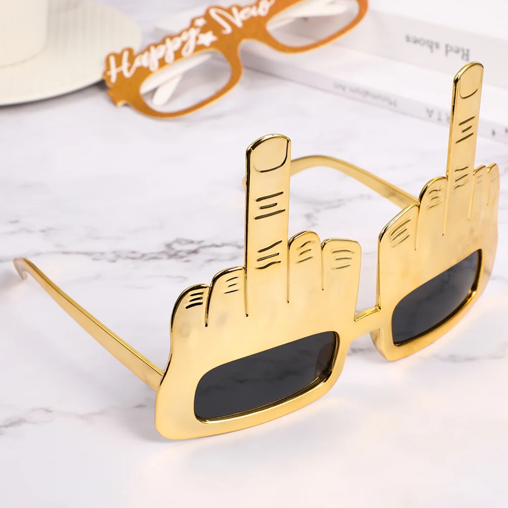 2 шт. солнцезащитные очки забавные со средним пальцем безрамочные креативные для