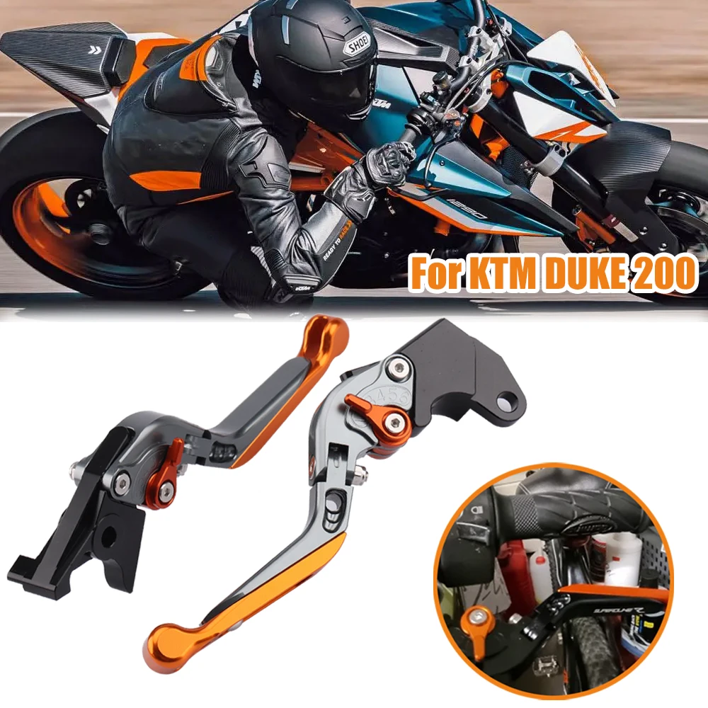 

Motorcycle Aluminum Brake Clutch Levers Extendable Adjustable Lever for KTM Duke125 DUKE 125 125Duke2012-2020 Folding telescopic