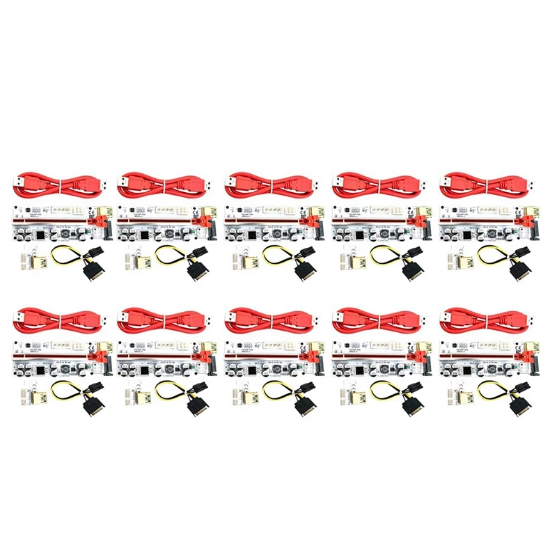 

VER010-X Pcie Riser Pci-E X1 To Pcie X16 Graphics Card Adapter Board Extension Cable 6Pin Riser