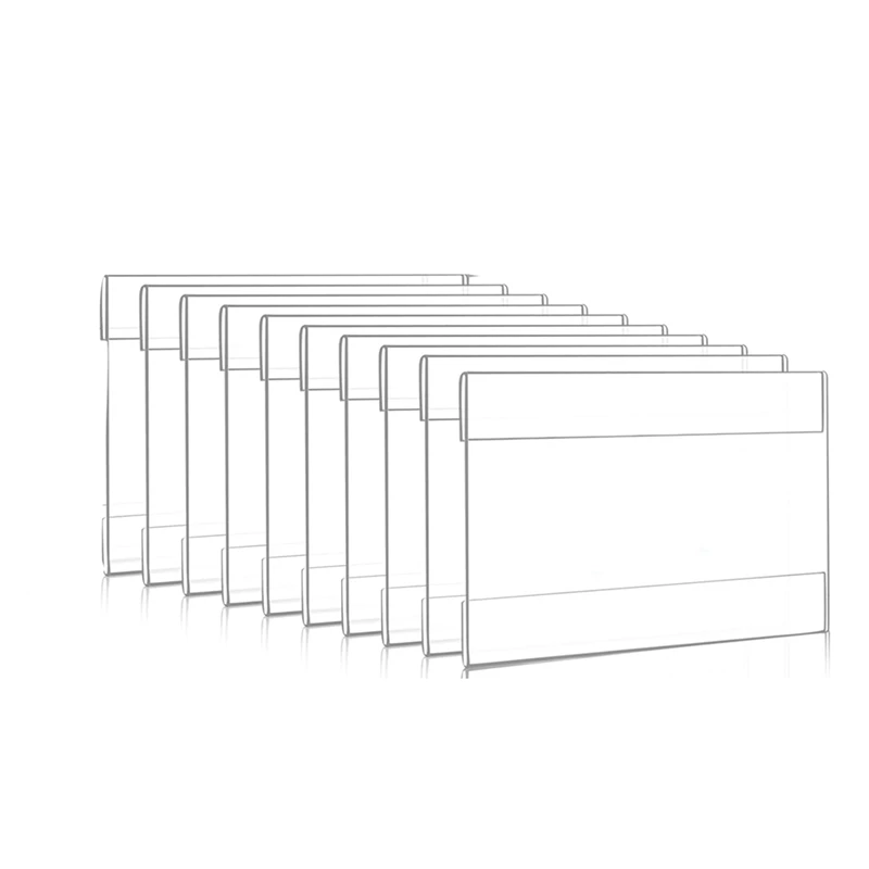 4 X 6 Inch Acrylic Sign Holder Wall Mount Clear Frame With Double Sided Adhesive Tape For Office Home 10Pack