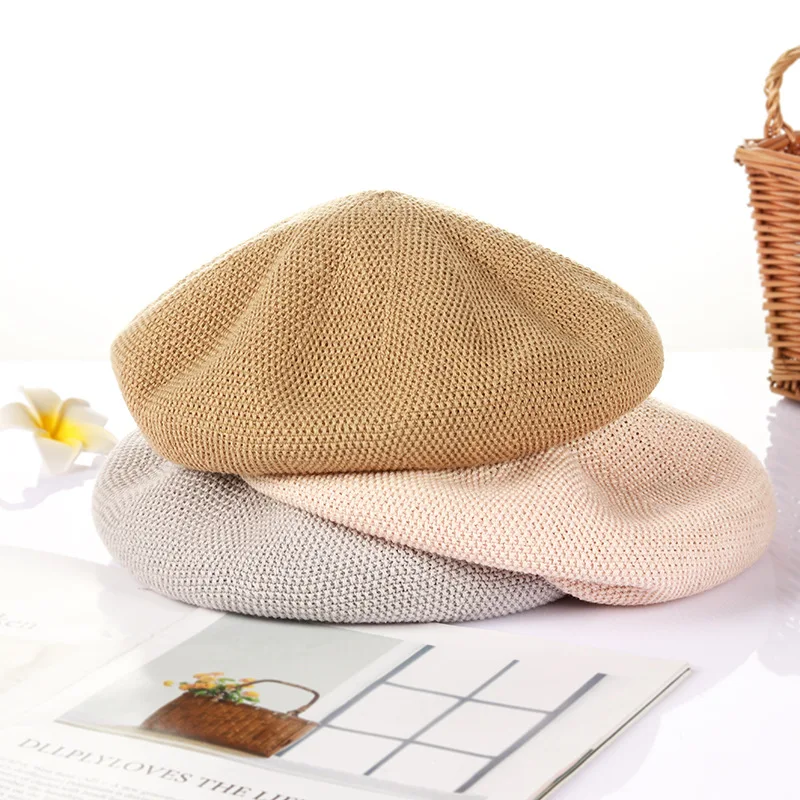 

Beret Summer Women Sun Beach Accessory UV Protection Fashion Breathable Soft Cap For Lady Holiday