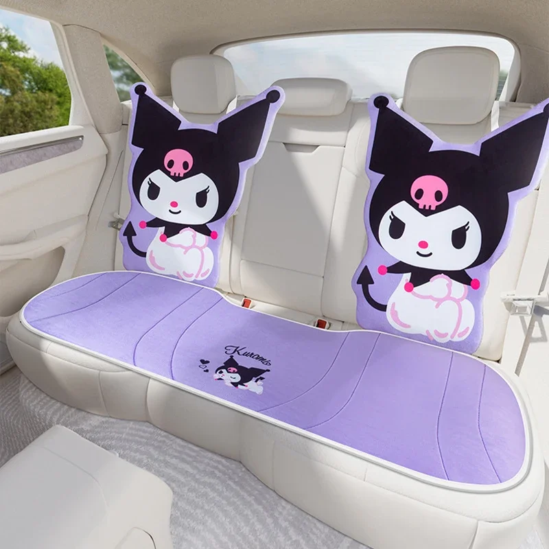 Sanrio Kawaii Hello Kitty зимняя плюшевая подушка для автомобильного сиденья My Melody Kuromi аниме