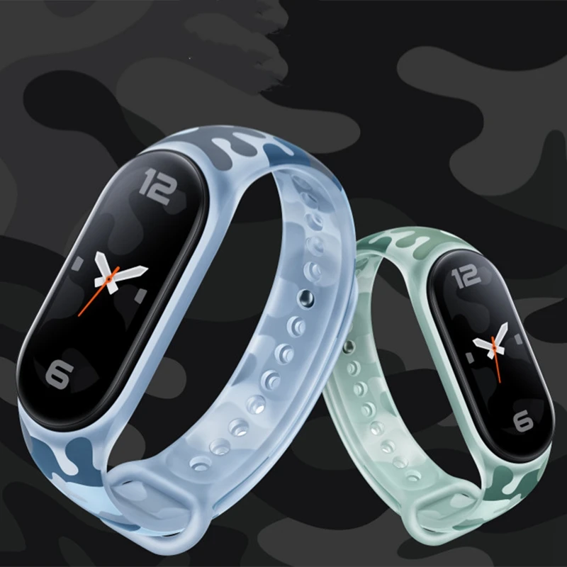 

Оригинальный ремешок Xiaomi Mi Band 7, новинка, флуоресцентный силиконовый официальный браслет Camoufla, браслет для Mi Band 7, ремешок для часов, 100%