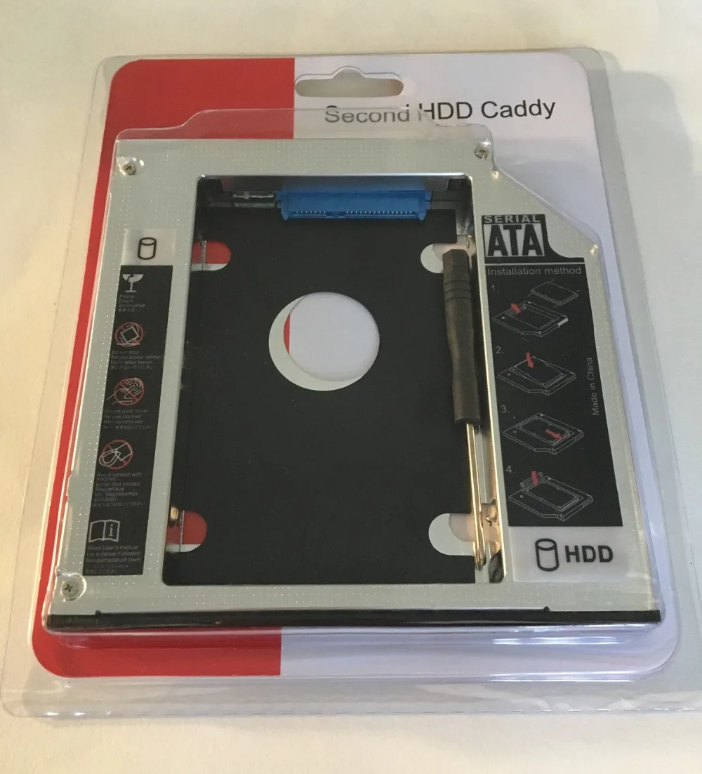 

NEW 12.7MM SATA 2nd HDD SSD Hard Drive Adapter Case for DELL INSPIRON 17R 5720 7720 GT80N Hard Disk Caddy