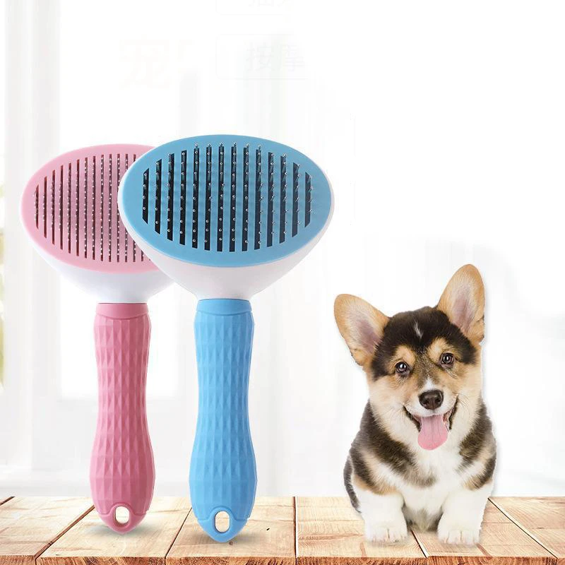 

Dog Hair Removal Comb Grooming Cat Flea Pet Products Pet Comb Cats Comb for Dogs Grooming Tool Automatic Hair Brush Trimmer