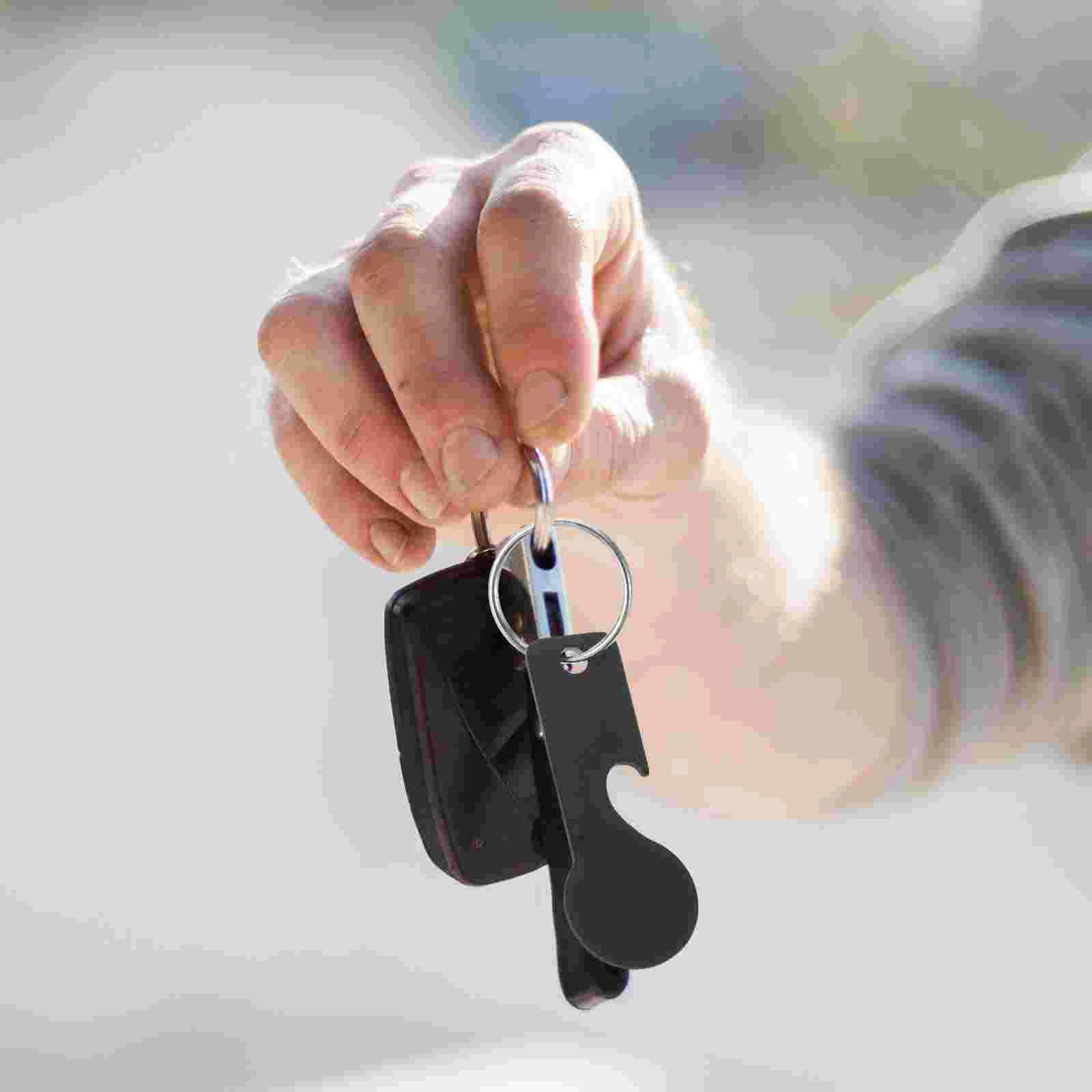 4 шт. брелок для ключей подвеска из нержавеющей стали жетоны удаления тележки