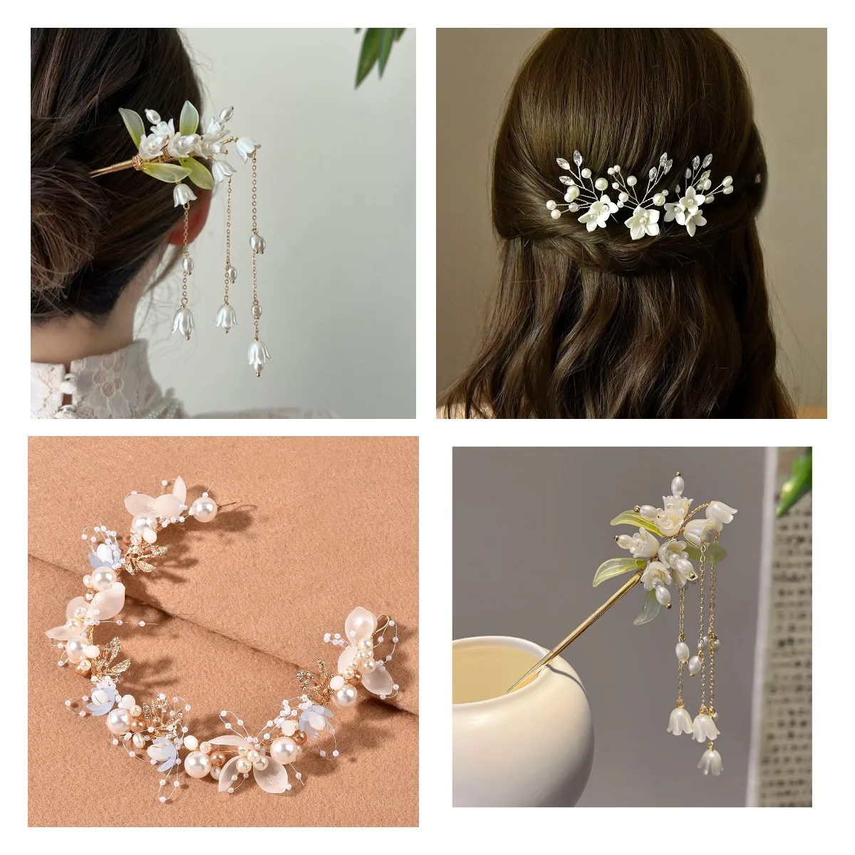 100 шт. бусины-подвески для волос