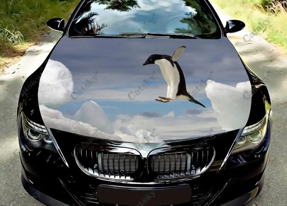 Индивидуальная защитная виниловая наклейка на капот автомобиля прыгающие