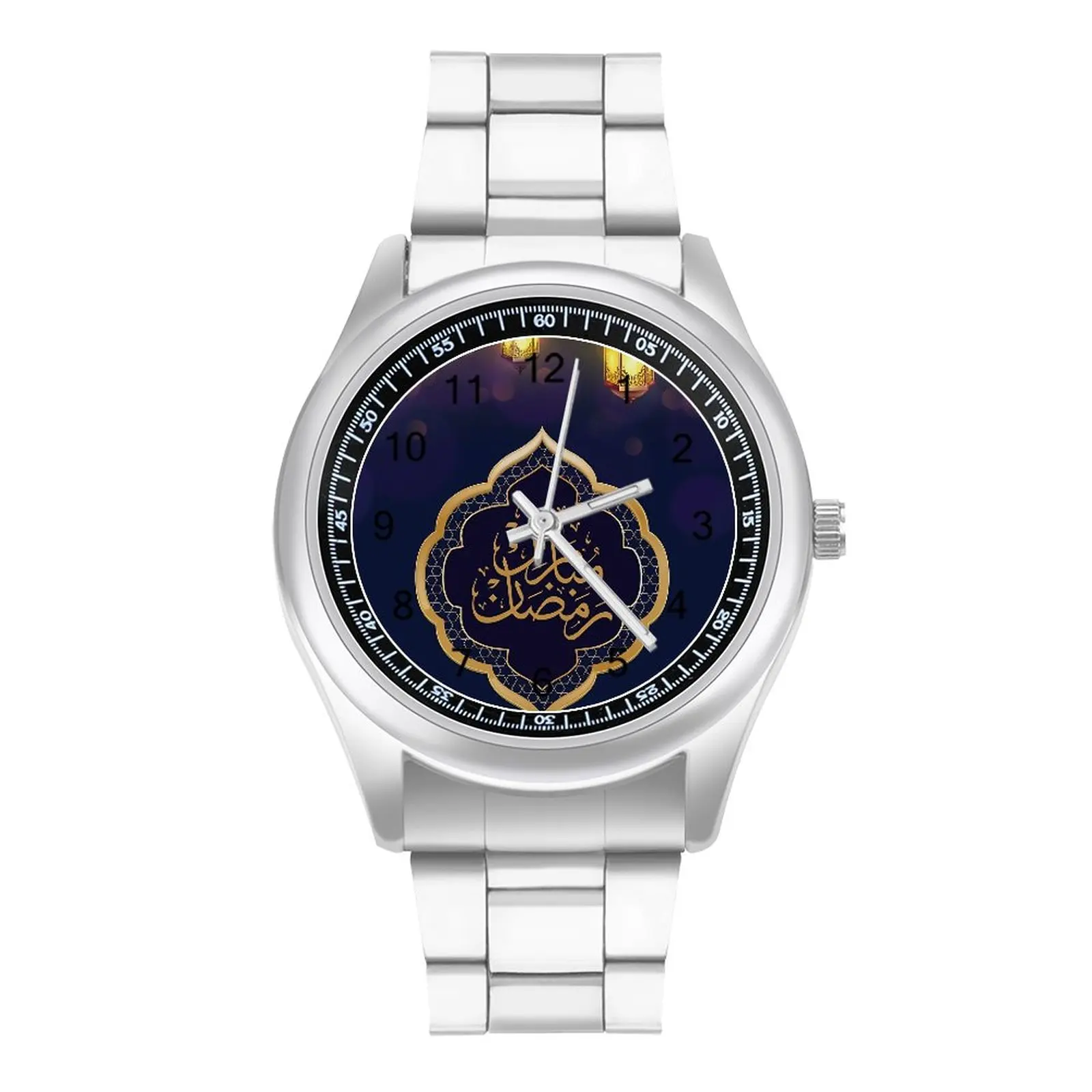 

Ramadan Kareem Quartz Watch Mubarak Stylish Men Wrist Watch Design Stainless Spring Affordable Wristwatch