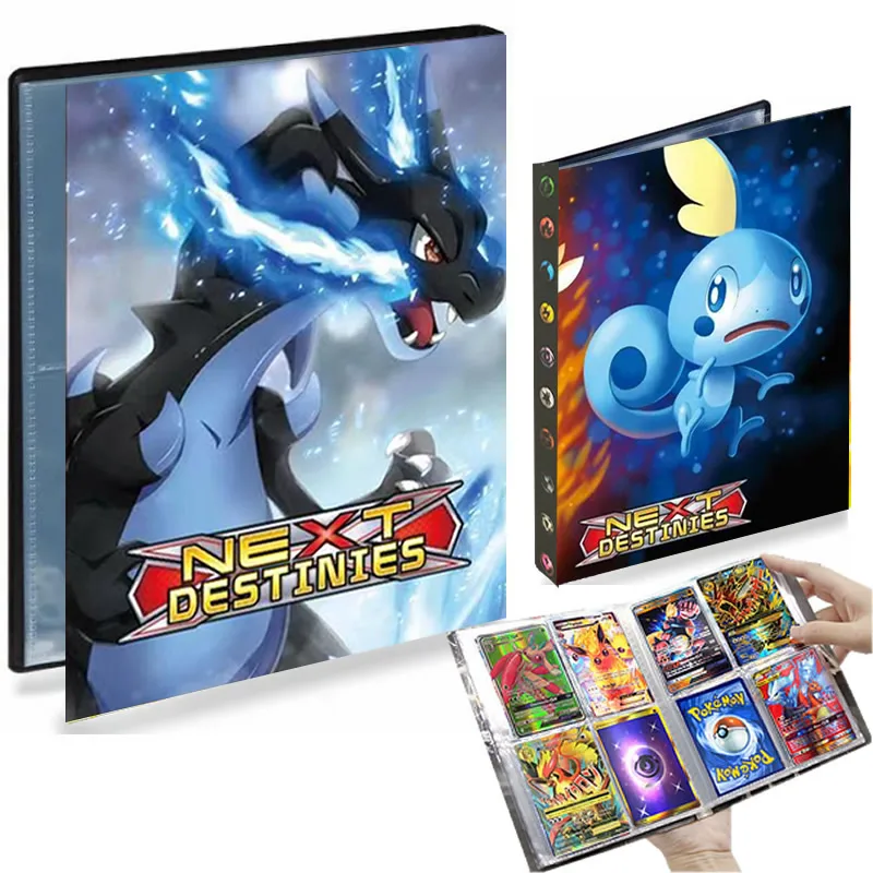 

4 Pocket 240 Card Pokemon Holder Album Large Livre Pokémon Trainer Collections Cards Map Book Binder Folder Toys Gift For Kids