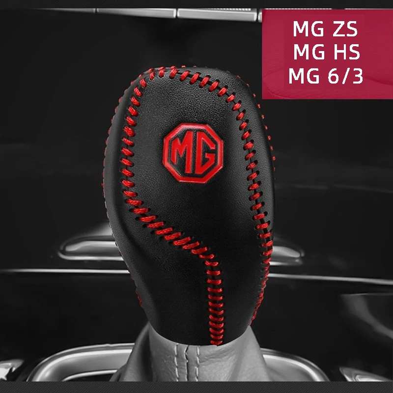 Leather Hand-swen Gear Cover Car Supplies For MG MGHS MGZS MG6 MG3 MGGT Interior Accessories