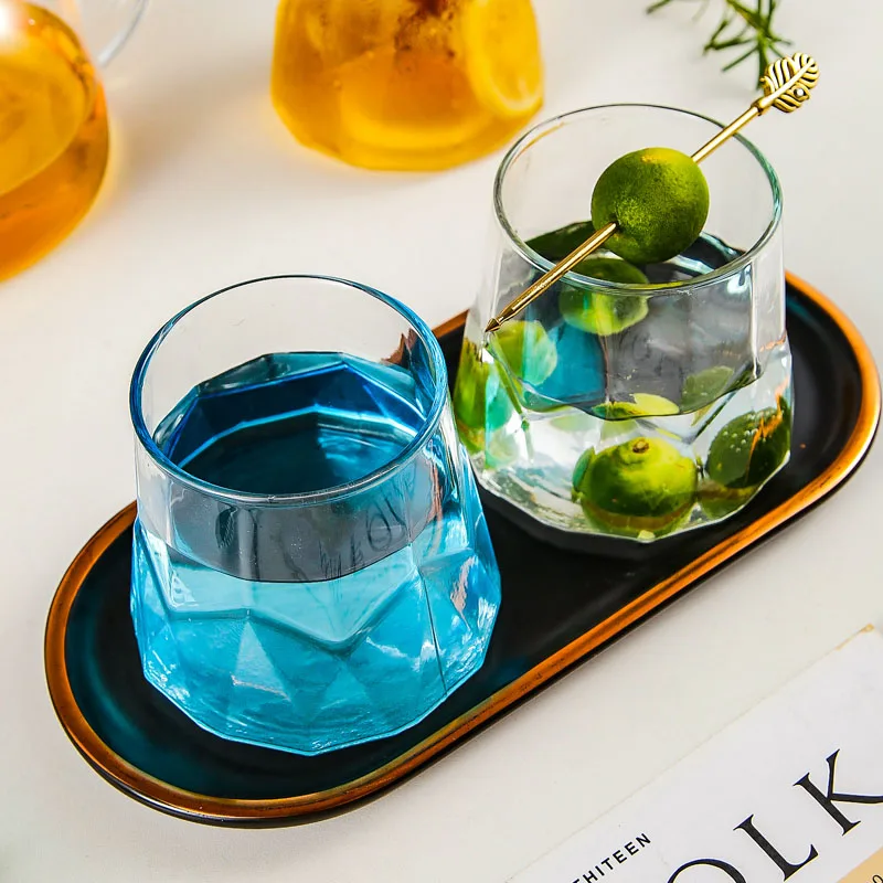 

Japan 3D Mountain Whiskey Glass Glacier Old Fashioned Whisky Rock Glasses Whiskey-glass Vodka Cup Wine Tumbler Blue Drinkware