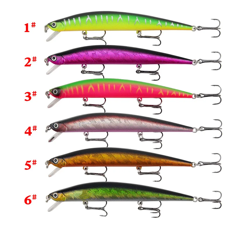 

1pcs Fishing Lure 126mm 11.5g Minnow Crankbait Wobblers 3D Eyes Perch Artificial Bait Pike Carp Bait Swim Bait Fishing Pesca