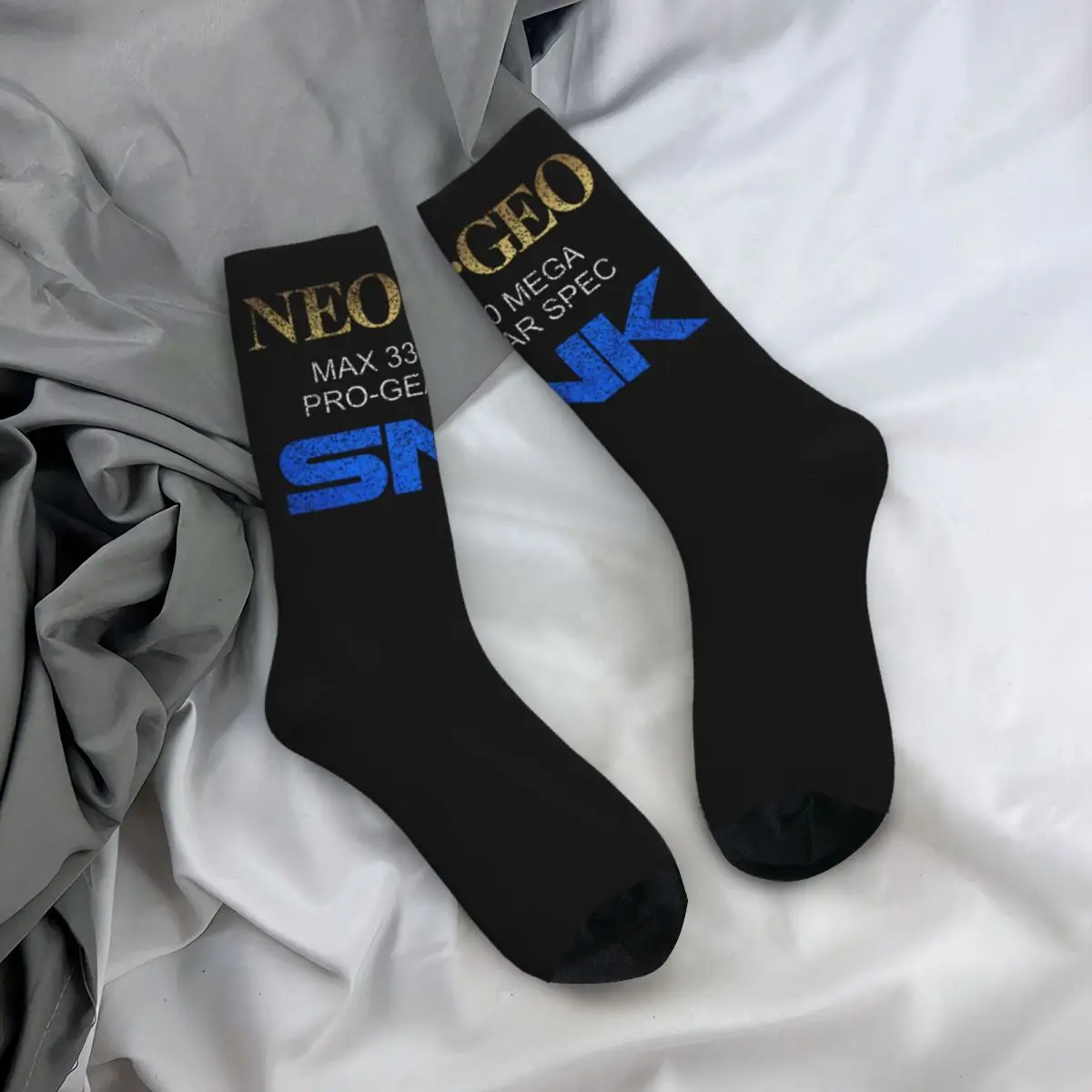 

Crazy Design Neo Geo Pro Gear Retro Football Socks Snk Game Polyester Crew Socks for Women Men Sweat Absorbing