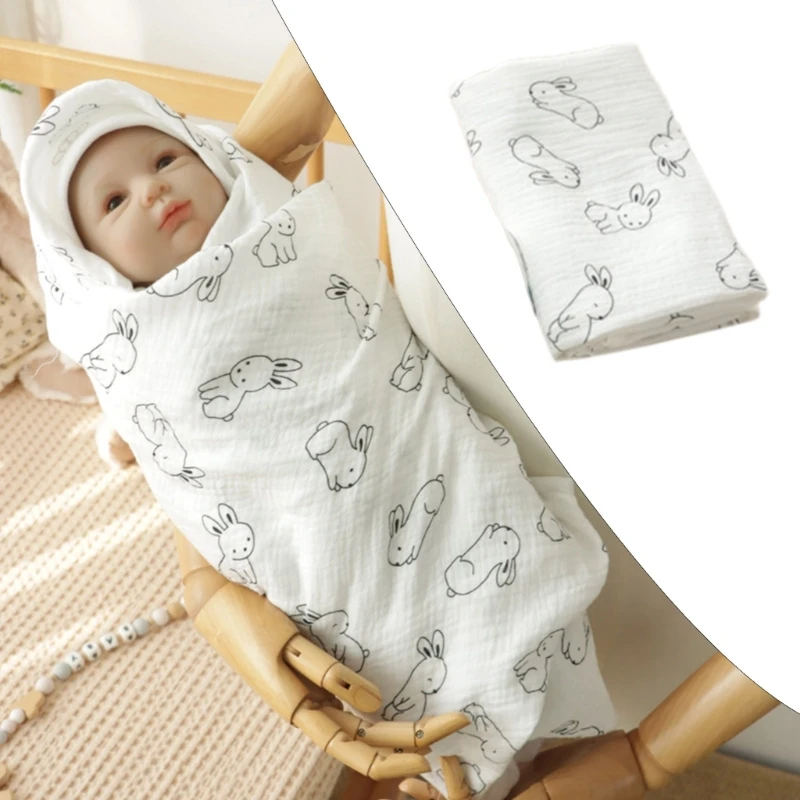 

Newborn Quilts Crib Blanket Baby Wrap Blanket Receiving Wrap Infant 2-layer Breathable Swaddle Blanket Stroller Bedding A2UB