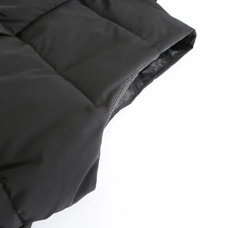 New Fashion Autumn Stand Collar Elegant Coats Warm Outerwear Casual Belt Sleeveless Winter Women Vests Jackets