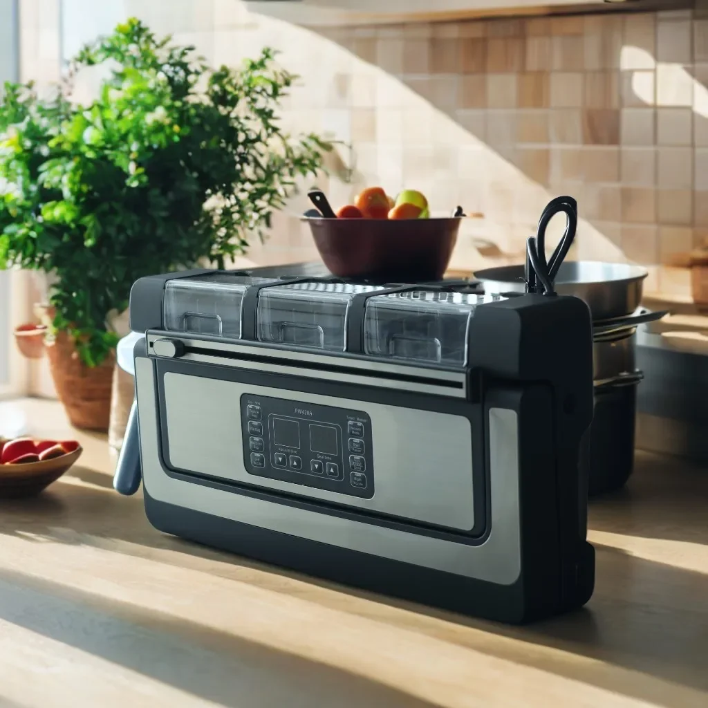 Электрическая бытовая машина для вакуумной запайки пищевых продуктов вакуумная