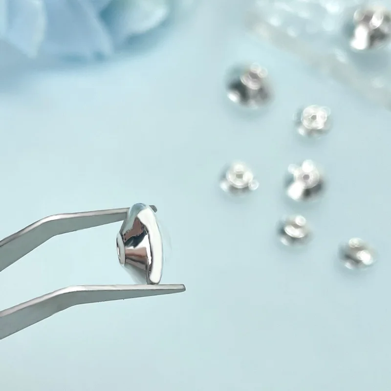 925 Sterling Silver Wheel Beads Exquisite Flying Saucer Beads Round Loose Spacer Beads for Bracelet Necklace Jewelry Making DIY