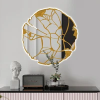 luxury makeup mirror art nordic wall decor aesthetic boho large mirror hanging living room decoration chambre home decoration