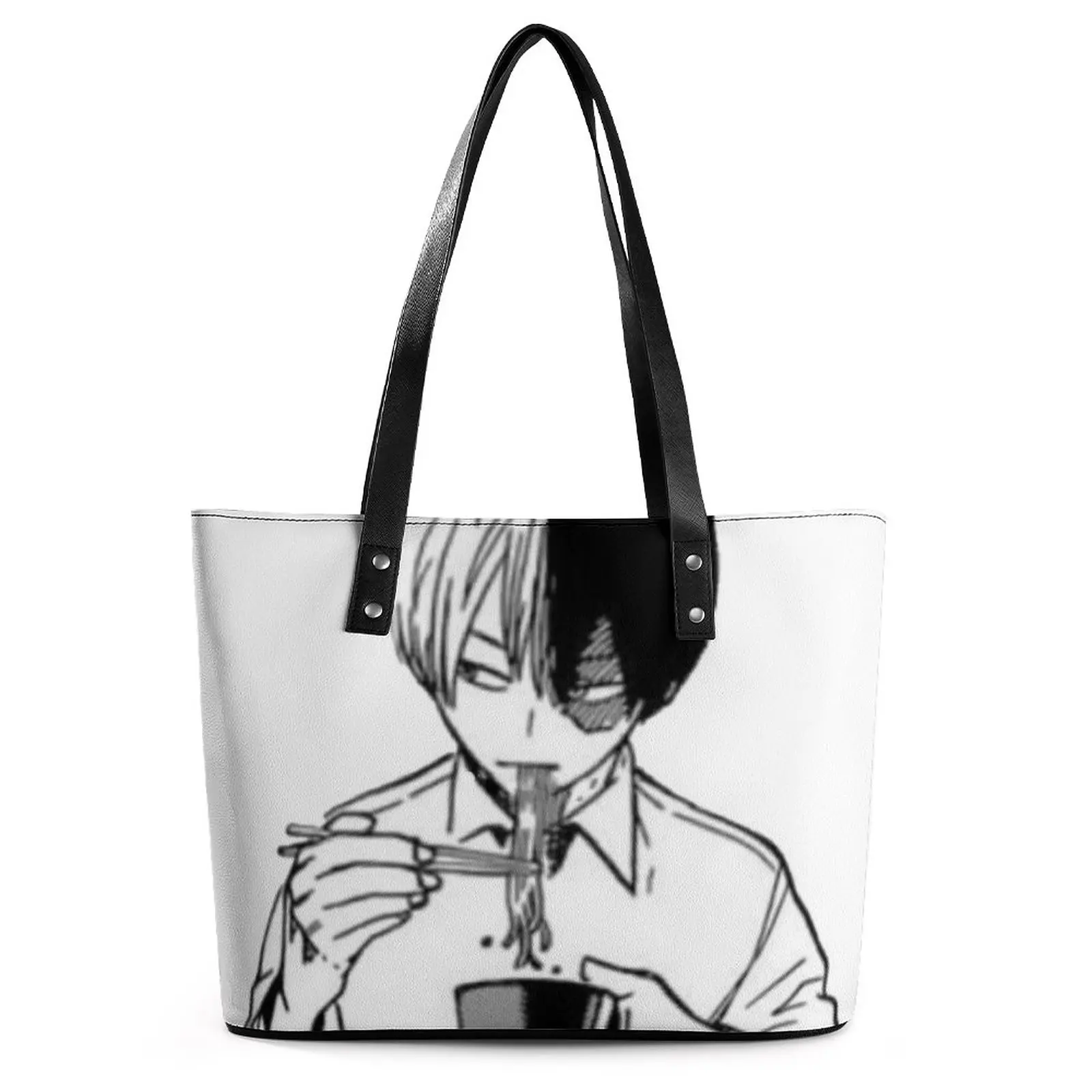 

Женская сумка-тоут из экокожи с графическим принтом