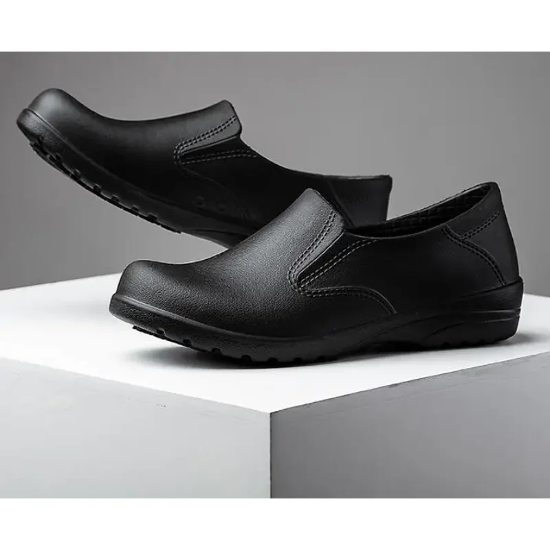 Обувь шеф-повара Нескользящая женская кухонная весенняя черная рабочая обувь из