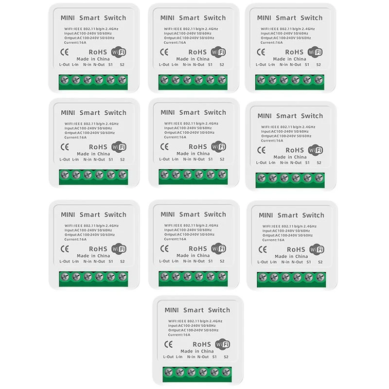 

16A Tuya Wifi DIY Smart Switch Led Light Smart Life Push Module Support 2 Way Relay Timer Work With Google Home Alexa