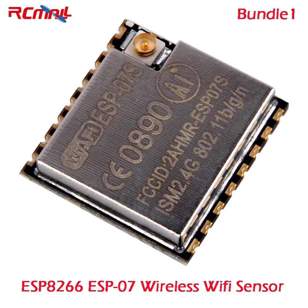 

RCmall ESP8266 ESP-07 Wireless Wifi Sensor/2.4G WiFi Antenna with SMA Cable 3DBI Gain Antennas U.FL to for Arduino