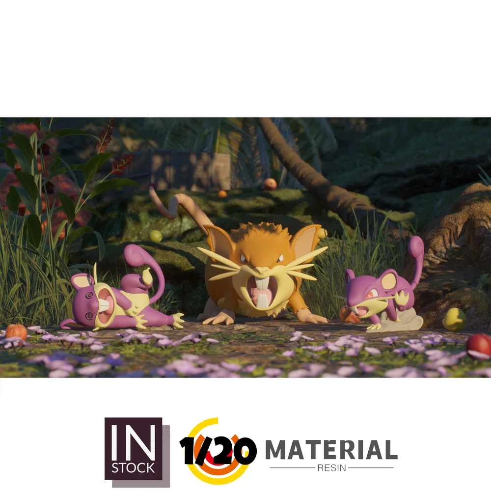 [PREORDER] Фигурка из смолы 1/20 [MEGAZZ] - Rattata &amp Raticate