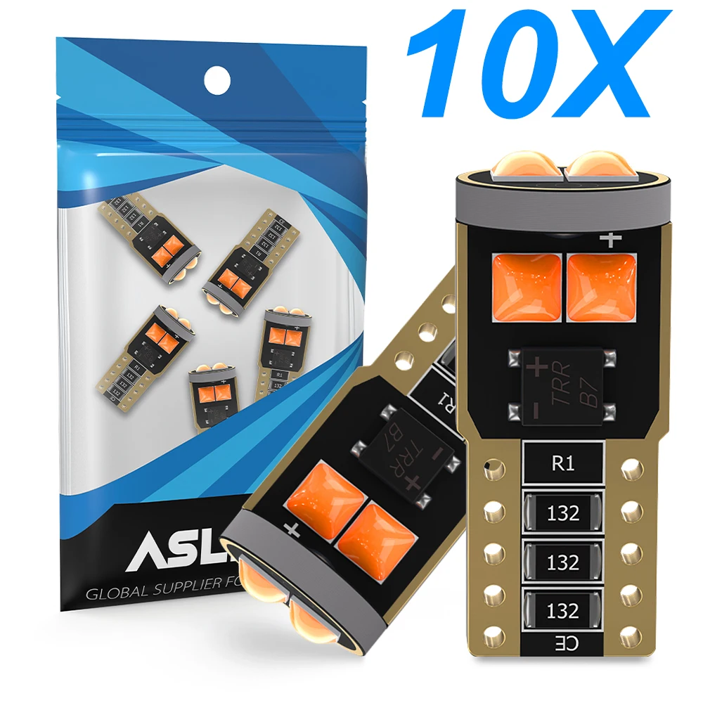 

10 шт T10 W5W 168 3030 6smd суперъяркая фонарь, диагональ 5 Вт, задний фонарь заднего хода, без ошибок, белый, красный, желтый